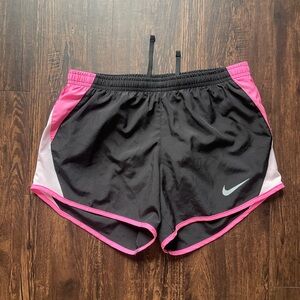 Nike Women's Black and Pink Dri-fit  Shorts